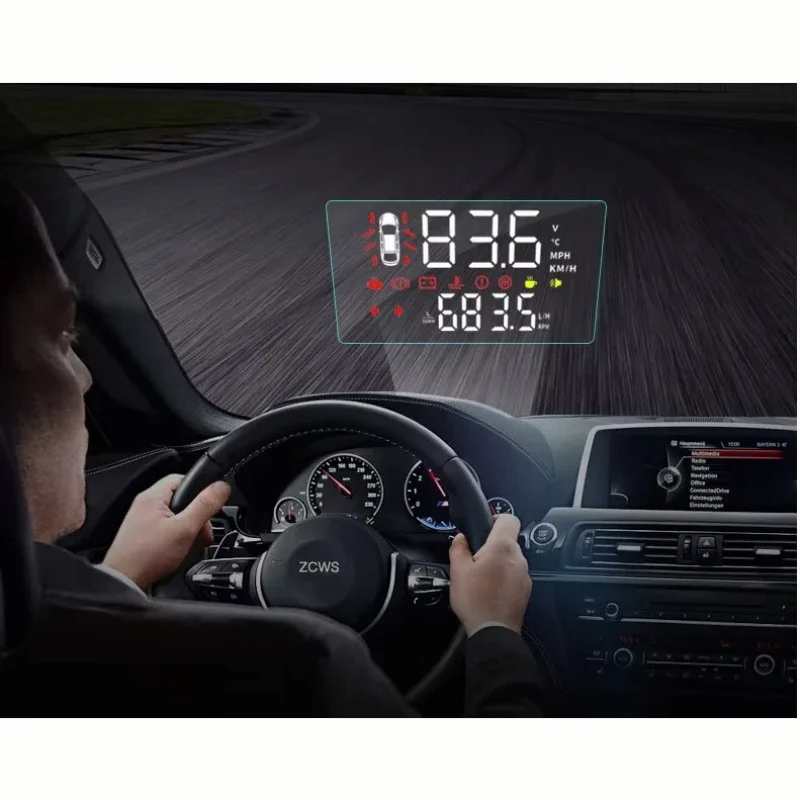 

OEM HUD дисплей с автоматической подголовкой, проектор на лобовом стекле, сигнализация для Toyota Landcruiser LC200 LC300 Prado Highlander Sienna