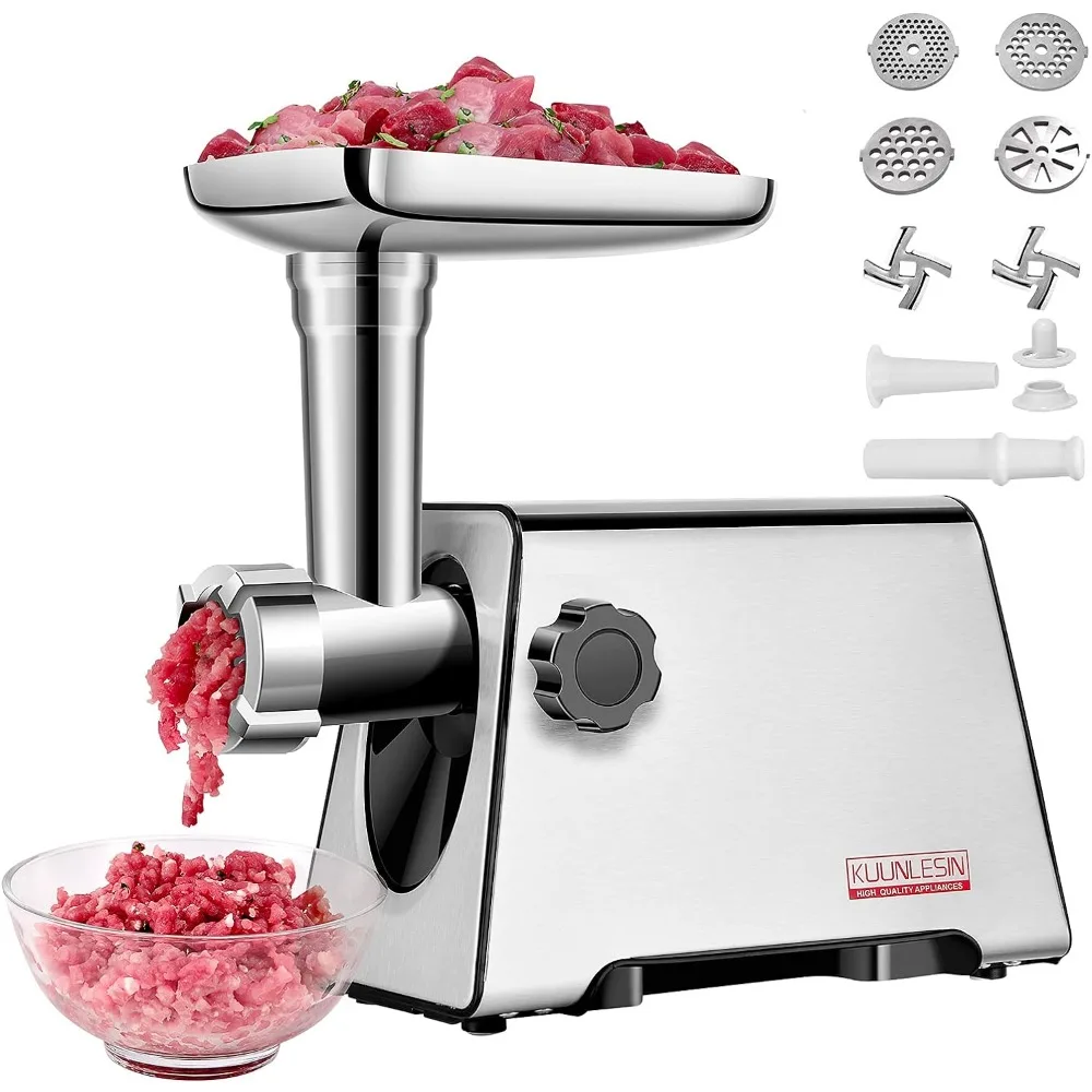 

Electric Meat Grinder, 350W[2800W Max], Sausage Maker, Meat Mincer, Meat Sausage Machine, 4 Sizes Plates