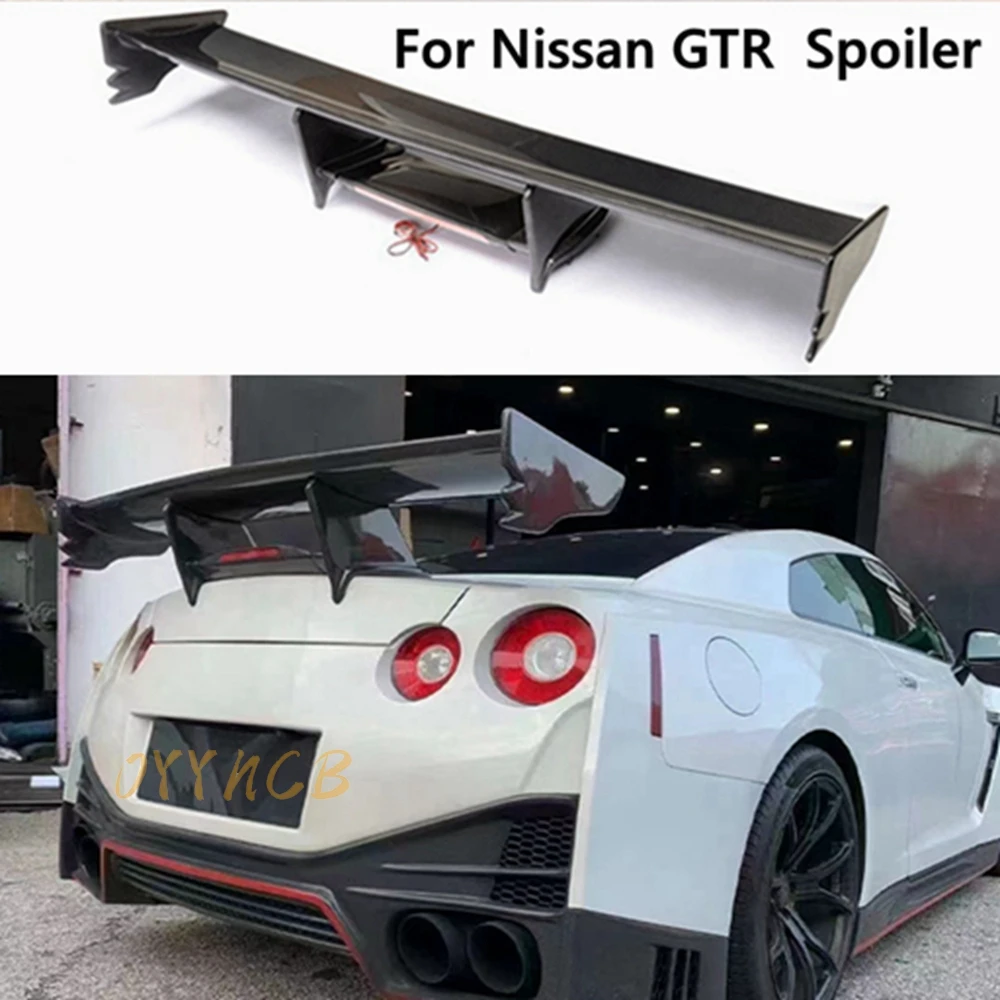 For Nissan GTR R35 2009-2020 High Quality Real Carbon Fiber Car Rear Wing Trunk Lip Spoiler Cooperate With The LED