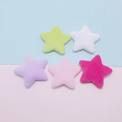 40Pcs 5CM Two Side Felt Cat Ear Padded Appliques For Children Hat Sewing DIY Headband Hair Clip Accessories Patches