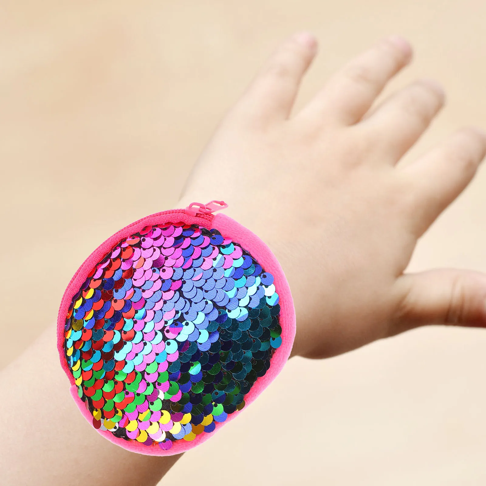 

2 Pcs Ring Coin Purse Bracelet Decoration Accessory Sequins Bracelets for Party Birthday Slap