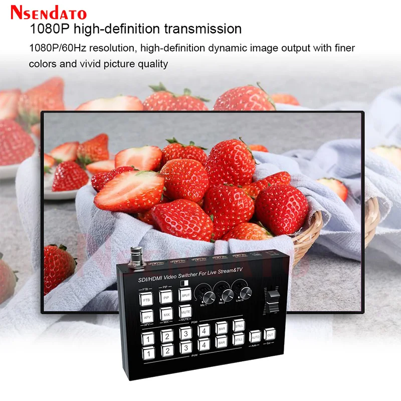 الجيل الثالث 3G SDI HDMI محول تشفير الفيديو متعدد 4 كاميرا محطة الإنتاج المباشر لالتقاط الفيديو مسجل البث المباشر مزيج الصوت
