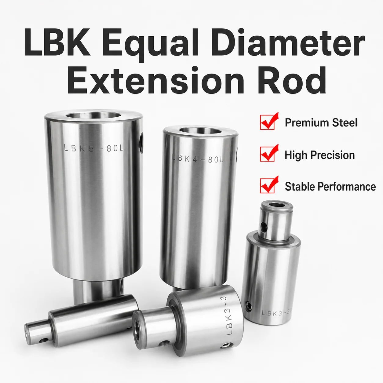 LBK Extension Rod BT30 BT40 NT30 NT40 SK40 Tool Holder Lengthening Bar LBK1 LBK2 LBK3 LBK4 LBK5/6 30L-100L for CNC Boring Tools