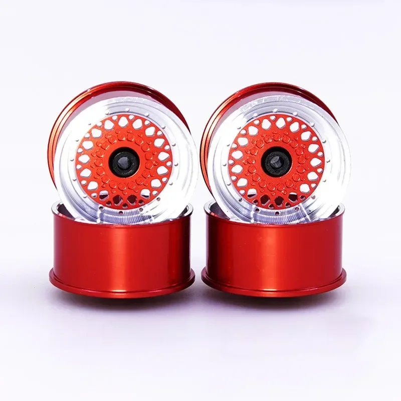 Mini 4wd Middendiameter Lichtgewicht Wielen Zelfgemaakte Onderdelen Voor Tamiya Mini 4wd Gekleurd Wiel W/Aluminium Schijf L022 1 Set/partij