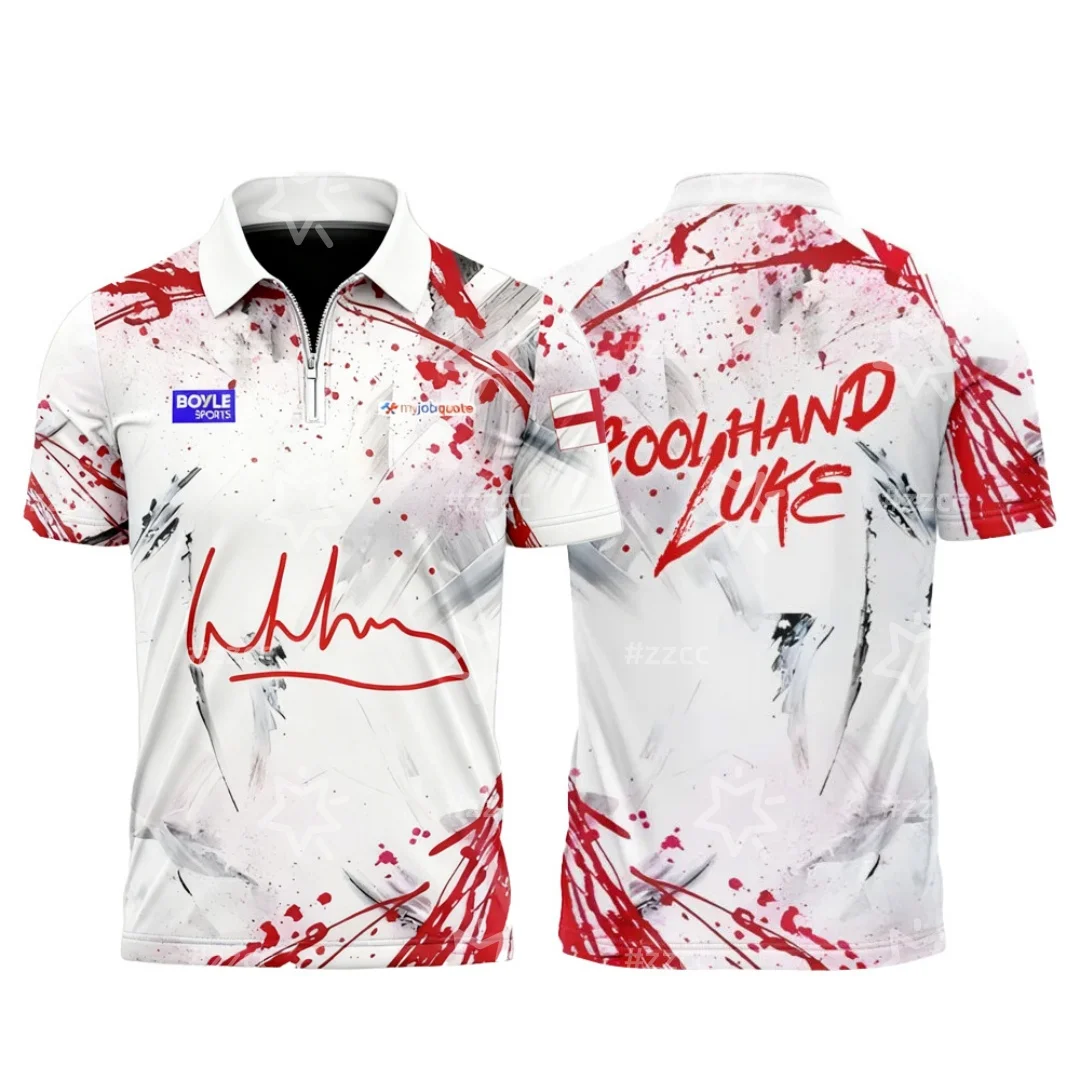 

Футболка-поло Luke Humphries, чемпионат мира по дартсу 2026, лимитированная серия, быстросохнущая, для мужчин и детей