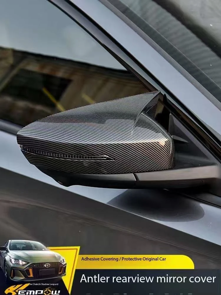 

GAC Trumpchi Yingbao modified rearview mirror cover with cow horn and inverted rearview mirror shell cover exterior decoration