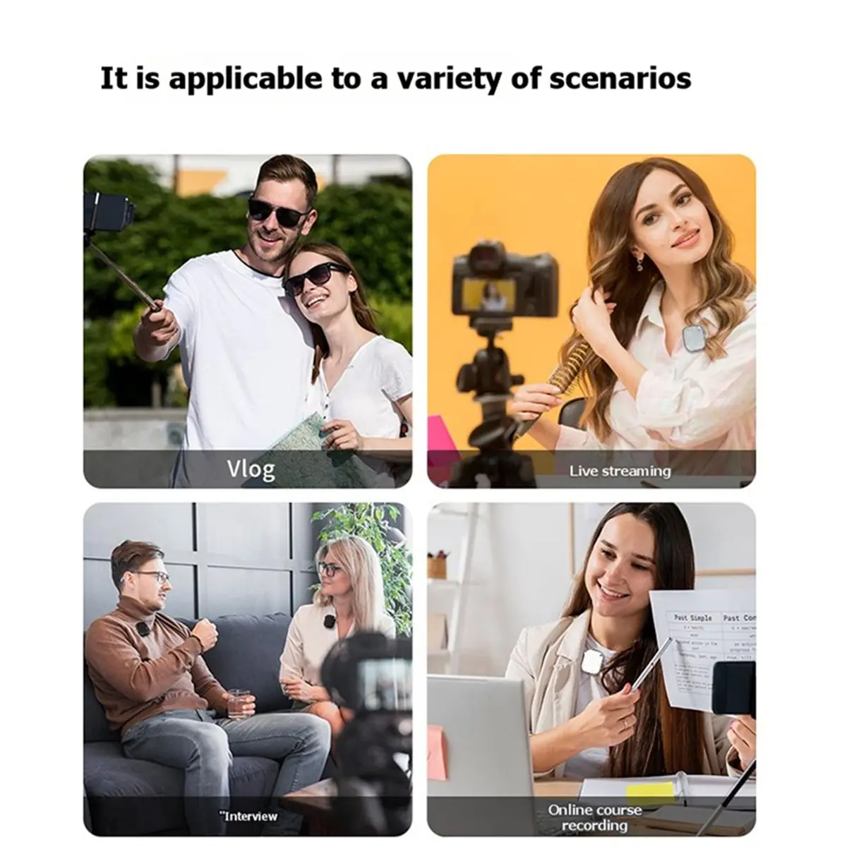 

A73T V5 3rd Wireless Smart Screen Lavalier Microphone Bluetooth for Live Streaming, Noise Reduction, Recording and Microphone