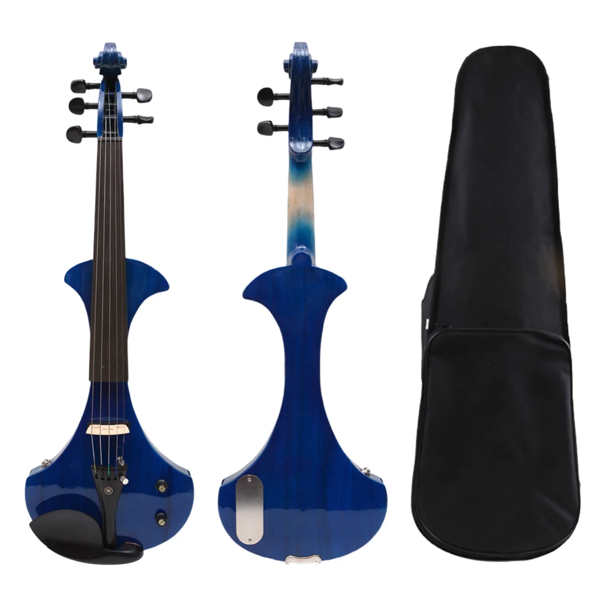 4/4 Size Electric Violin 5 String Ebony Fittings Case Backpack Straps Ebony Frogged Bow Mongolian Horsehair Lightweight durable