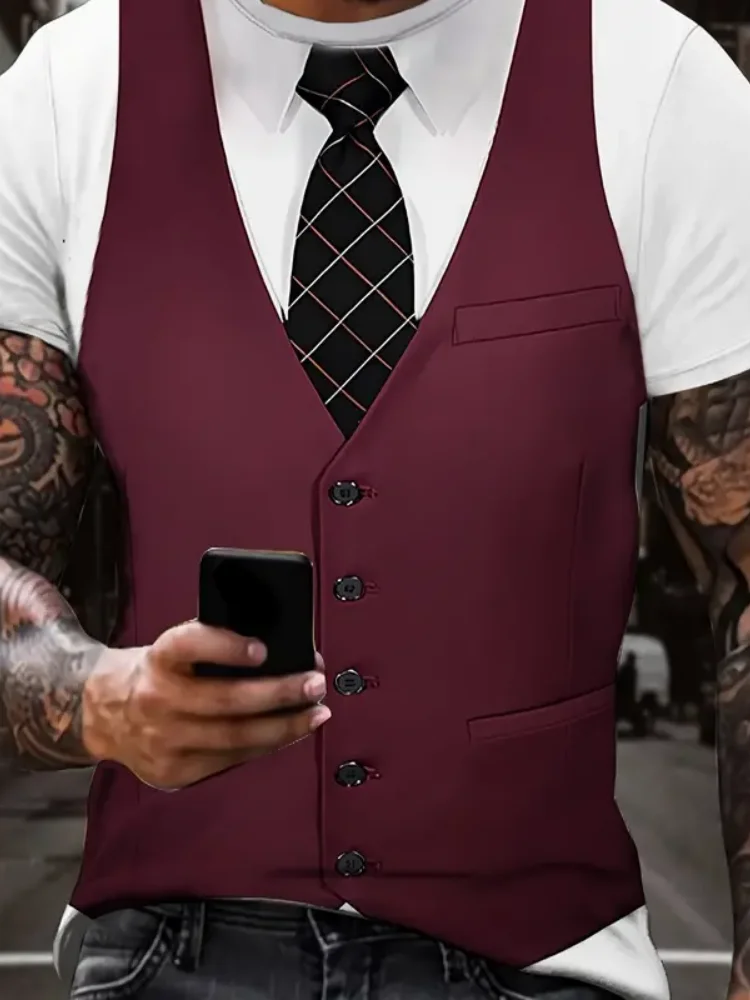 T-Shirts Man Fashion Cool Formal 3D Printed Short Sleeve Summer Outdoor Humor Social Style Tops Large Size Casual Men's T-Shirt
