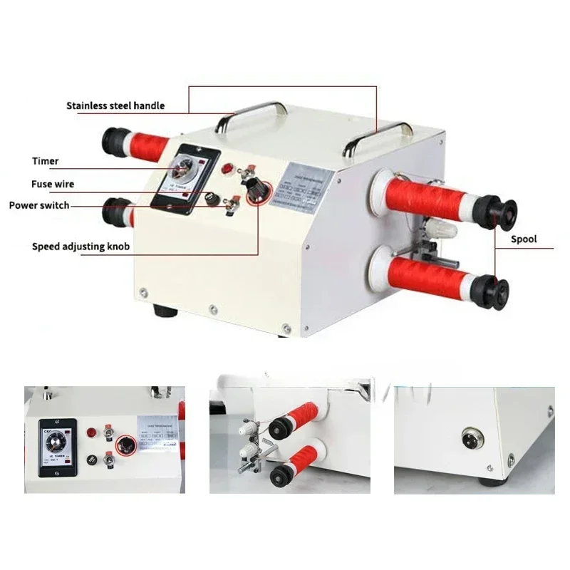 KX-05 Industrial Electric Sewing Machine High Speed Bobbin Winder Automatic Spooling / Rewinding Machine Four-Head Divide Thread