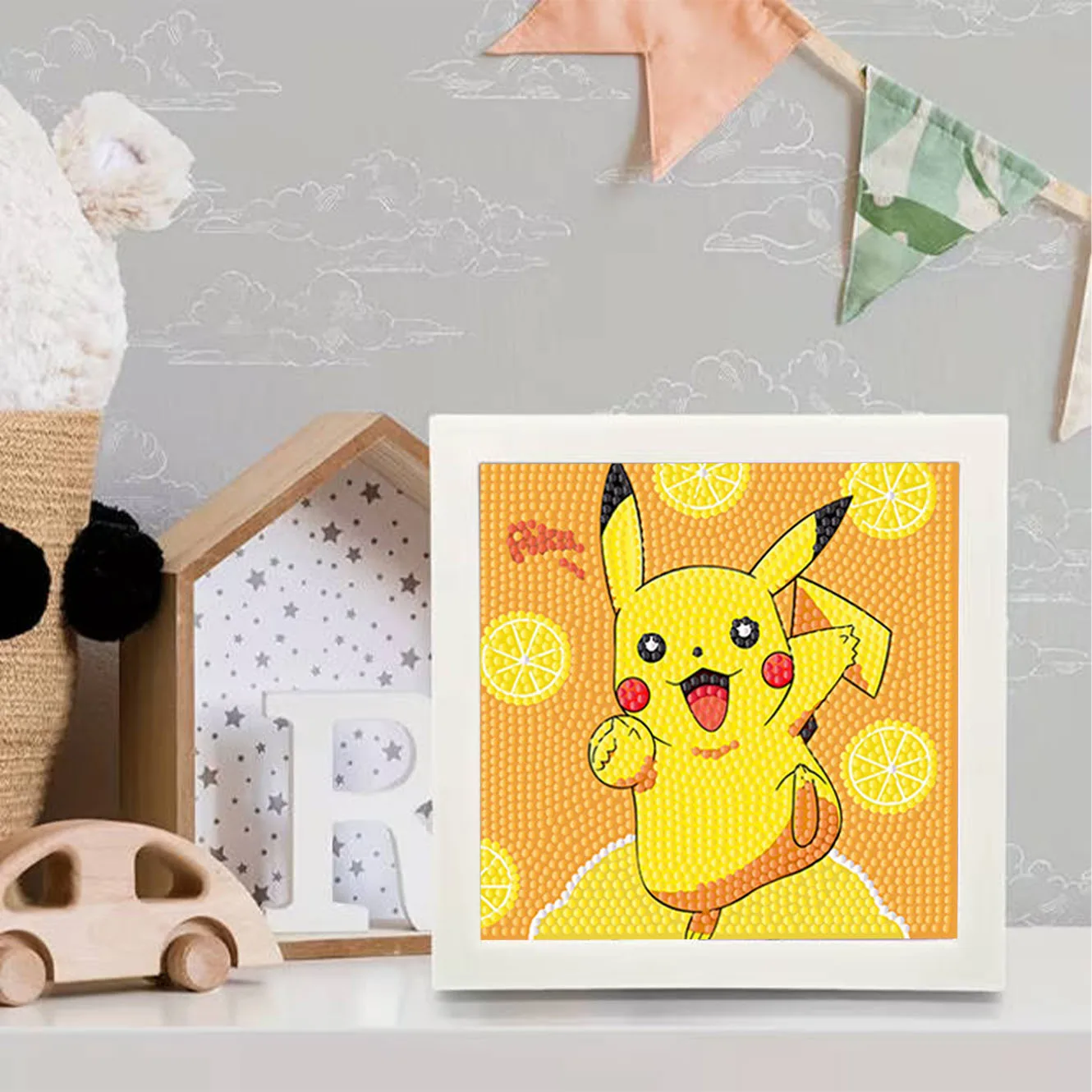 Keeppley&Pokemon Crystal Diamond Drawing 5D DIY Cross Embroidery Frame Kit Kawaii Pikachu Children's Handmade Toy Birthday Gift - view 3