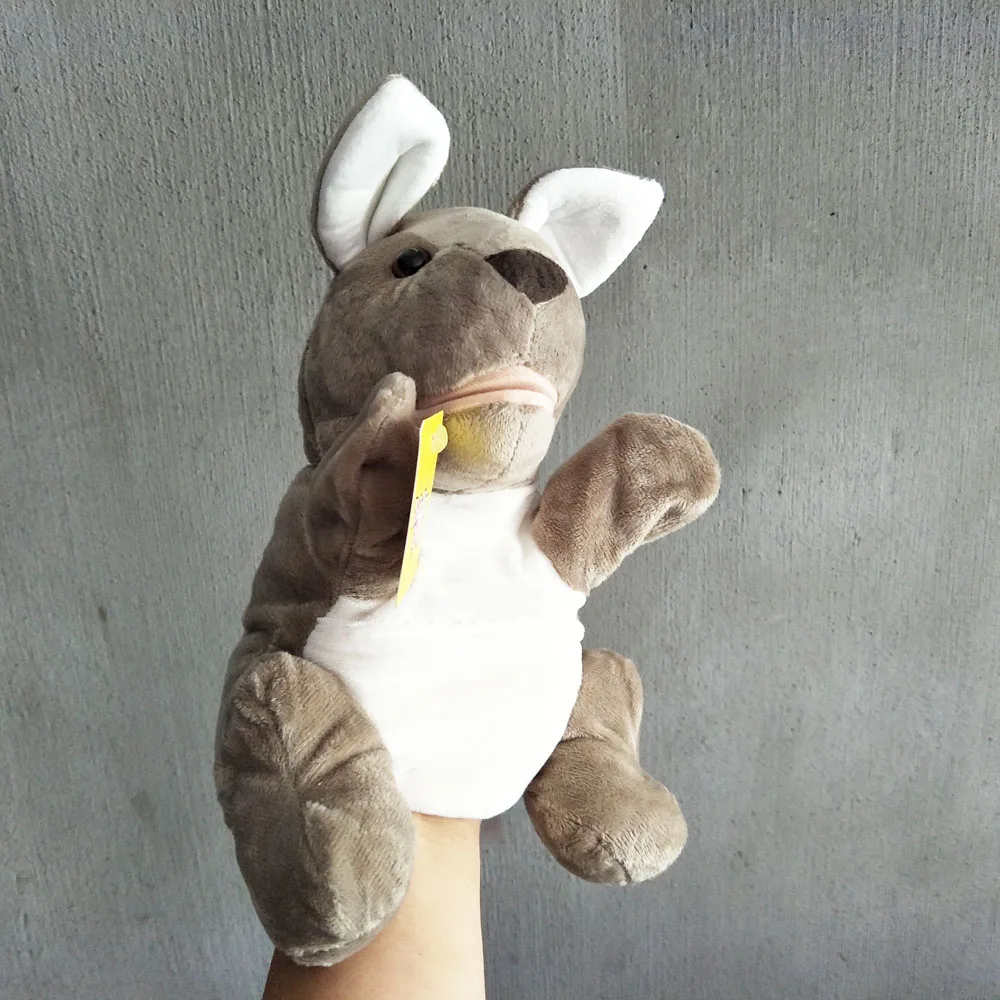 Giocattolo di peluche burattino a mano animale canguro per bambini per regalo di compleanno