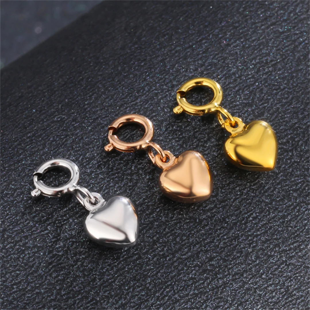 

1pcs Pure Au750 18K Yellow White Rose Gold Women Lucky Heart Pendant