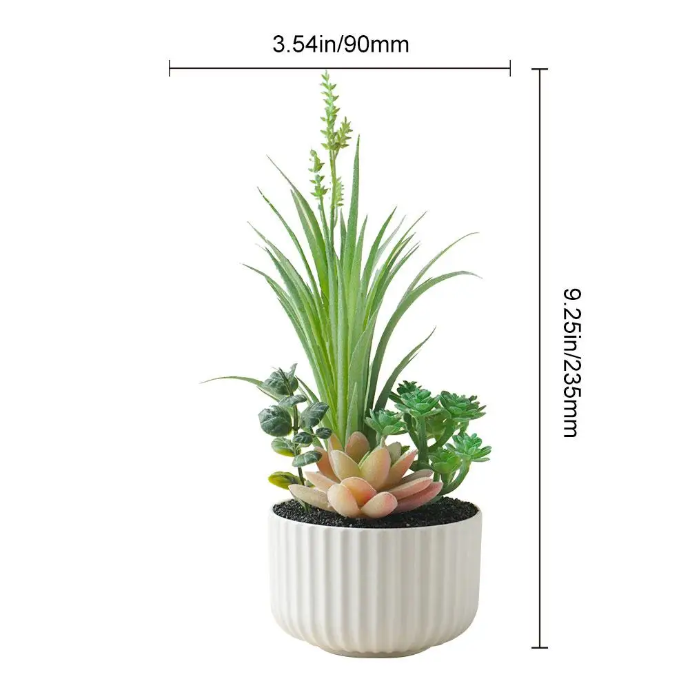 Artificial Succulents Potted,Realistic Fake Succulents Plants Bonsai Decorative for Home Decor