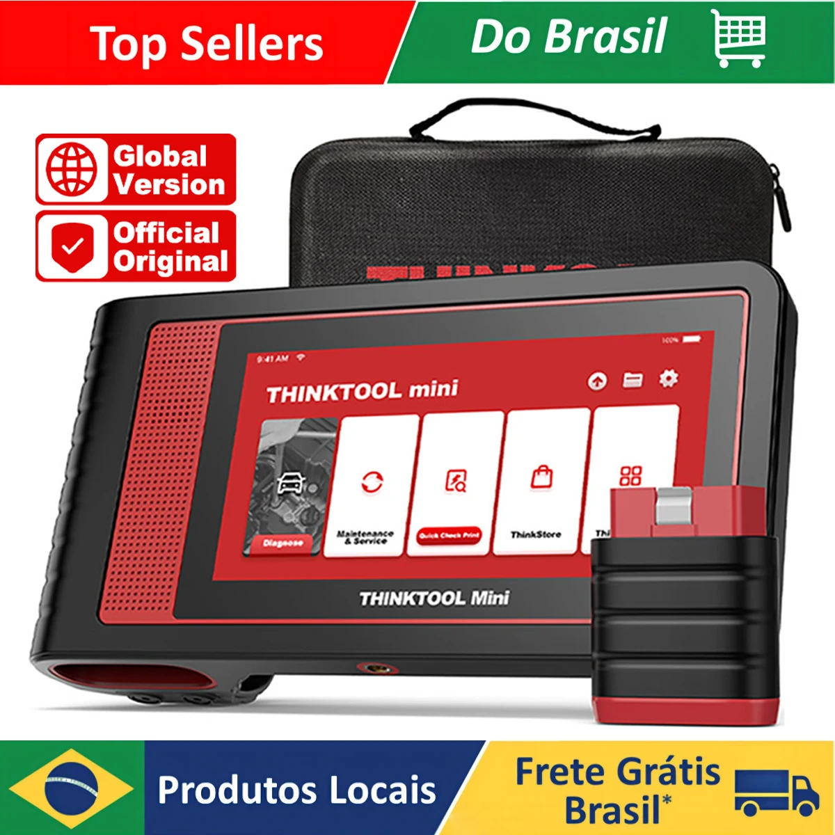 THINKCAR-THINKTOOL MINI Professional Auto OBD2 Scanner, Sistema Completo Código Claro, Leia 28 Reset, Lifetime Free Car Diagnostic Tool
