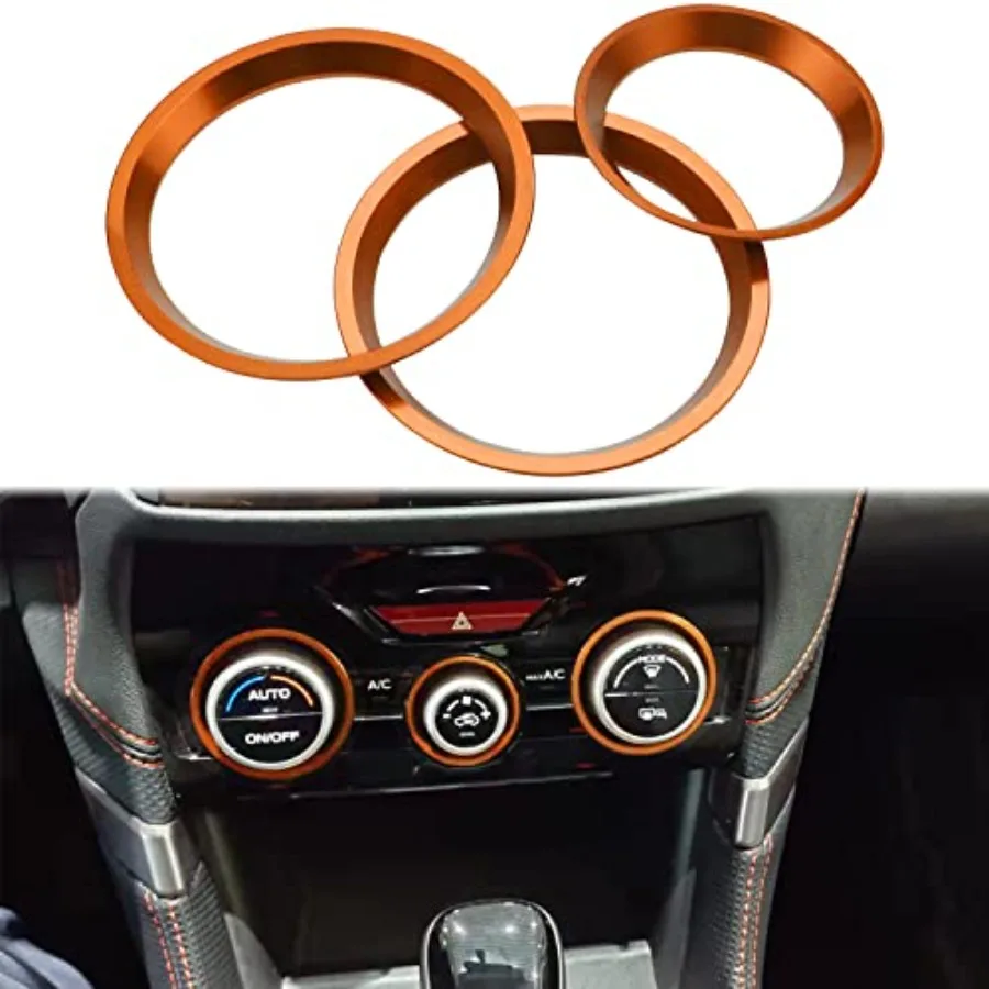 

Control Knob Outer Ring Covers Volume Air Conditioner Switch Trim Compatible for Subaru Forester 2019-2021 Crosstrek 2018-2022