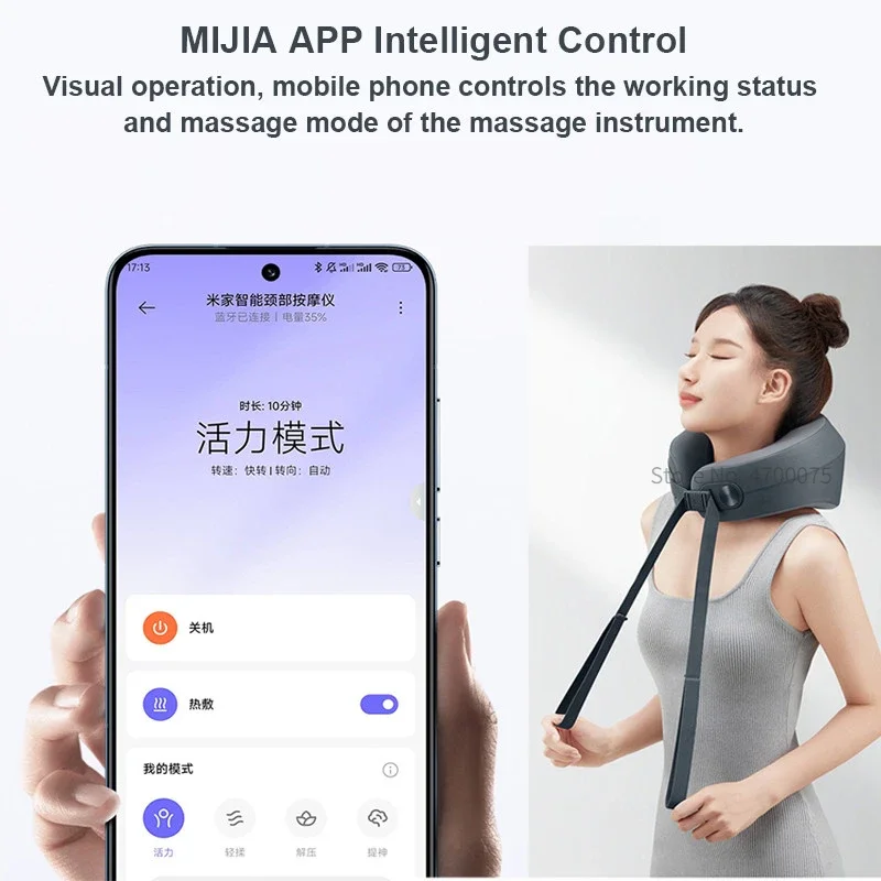 Mijia الذكية الرقبة مدلك الكتف والرقبة مدلك متكامل معلقة الرقبة حامي 10-وضع Mi Home APP التحكم MJNKAM01SKS
