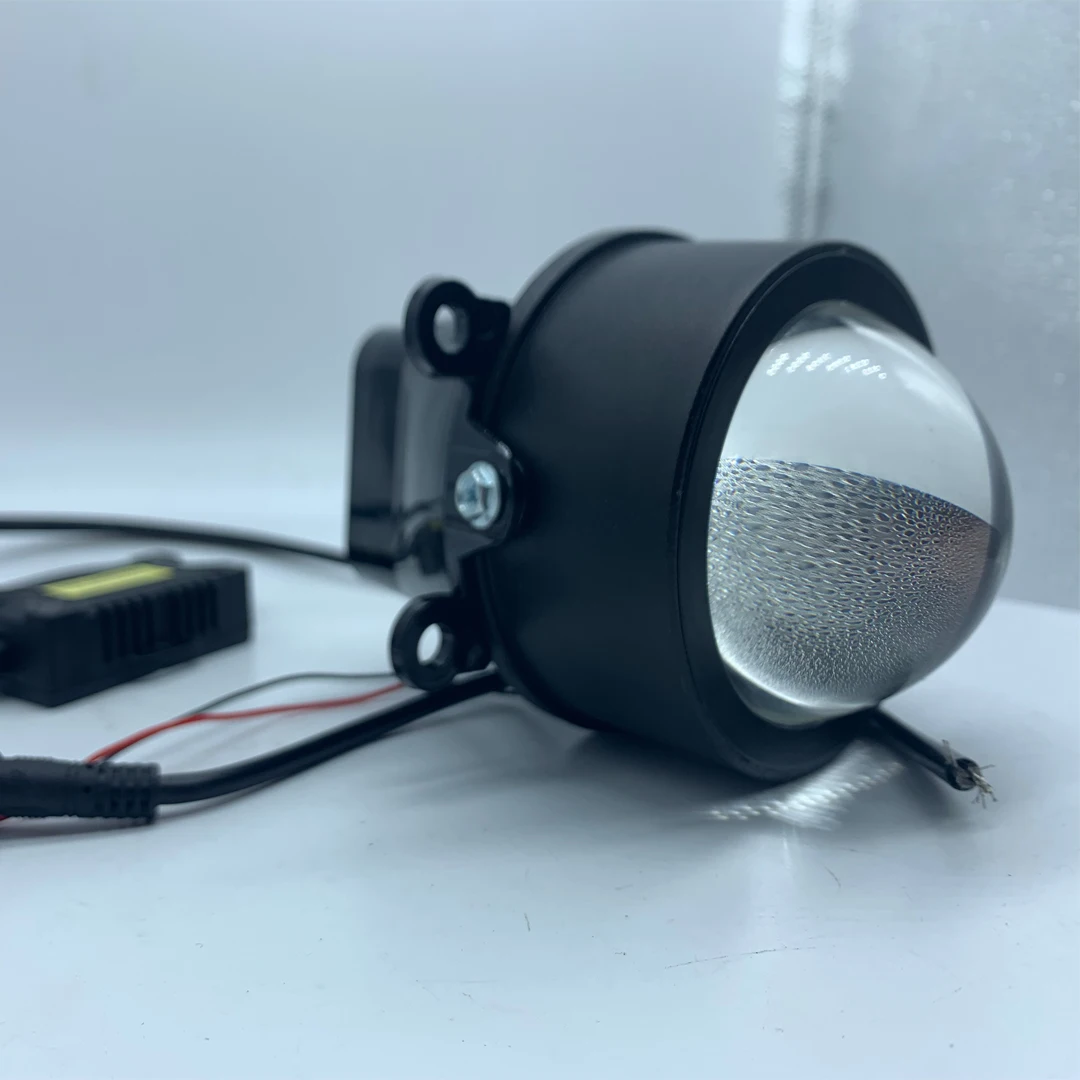 12V 3-Inch Car LED Projector Bifocal Lens Fog Lamp Universal Laser Triple Color Mode for Honda Mitsubishi for Toyota Specific