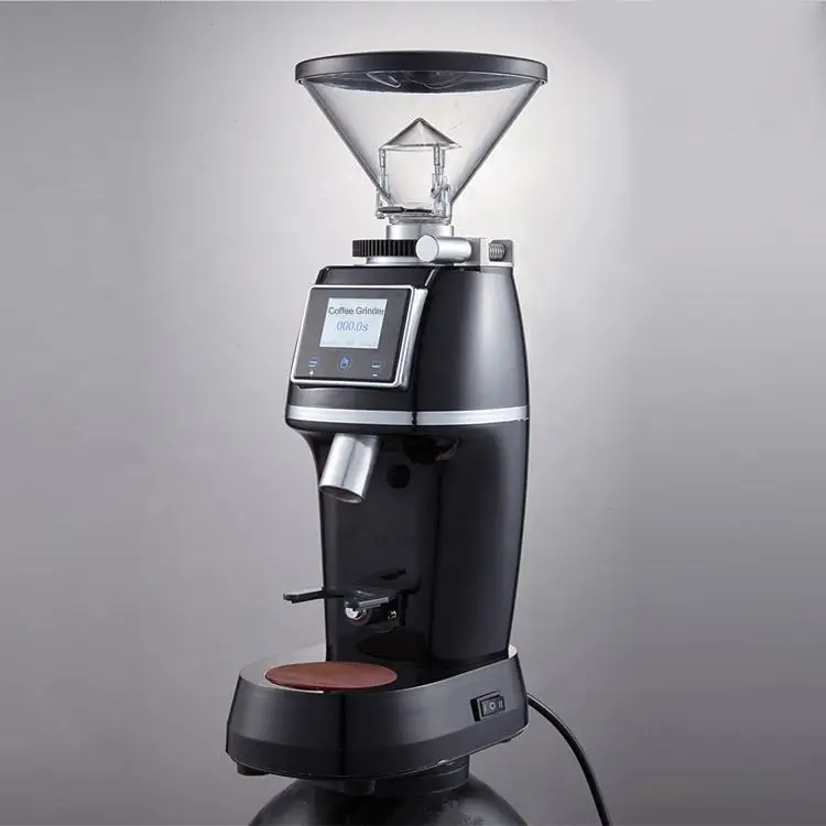 Yoshan Df64 Latest Design Commercial Espresso Coffee Bean Mill Portable Conical Burr Electric Grinder Hard Stainless Steel LED