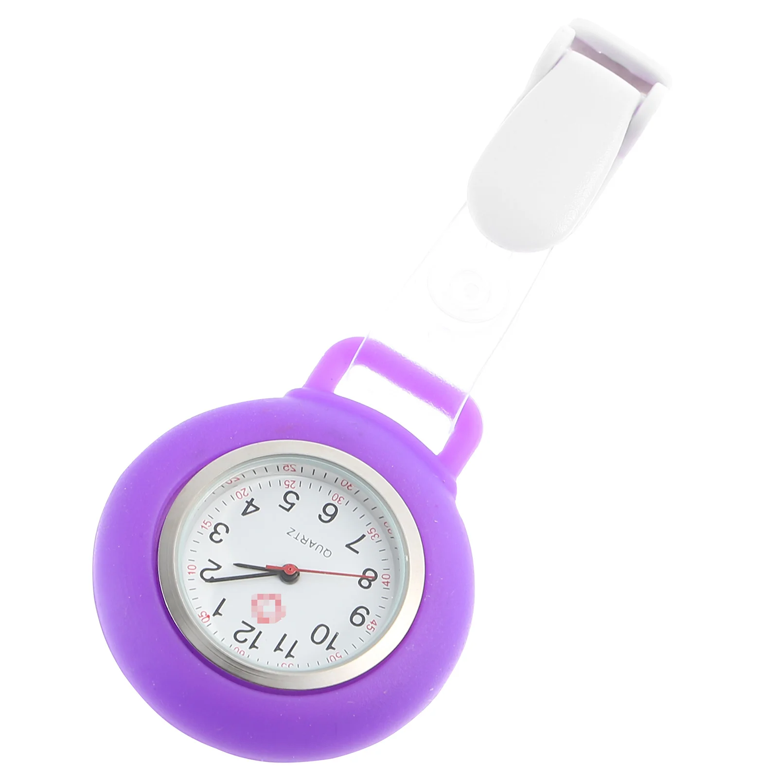 

Nurse Watch Breast Clip Accessories Lightweight Portable Silicone Pocket Watch Badge Watches Women Small Box Purple Student