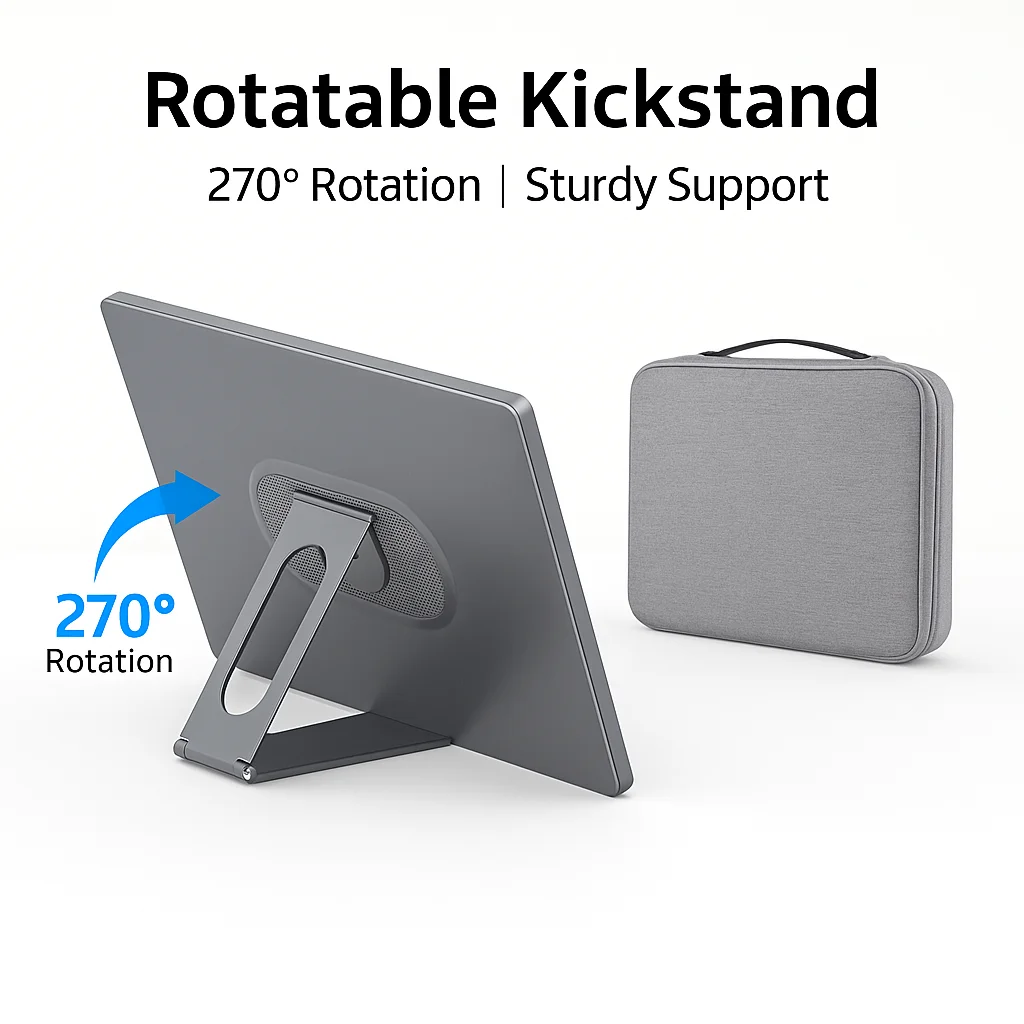 New 21.5 Inch Android 15 Ultra-Thin Tablet with Foldable Stand & Bag, 47WH  for Outdoor Camping, 6G+128G Large Memory PC