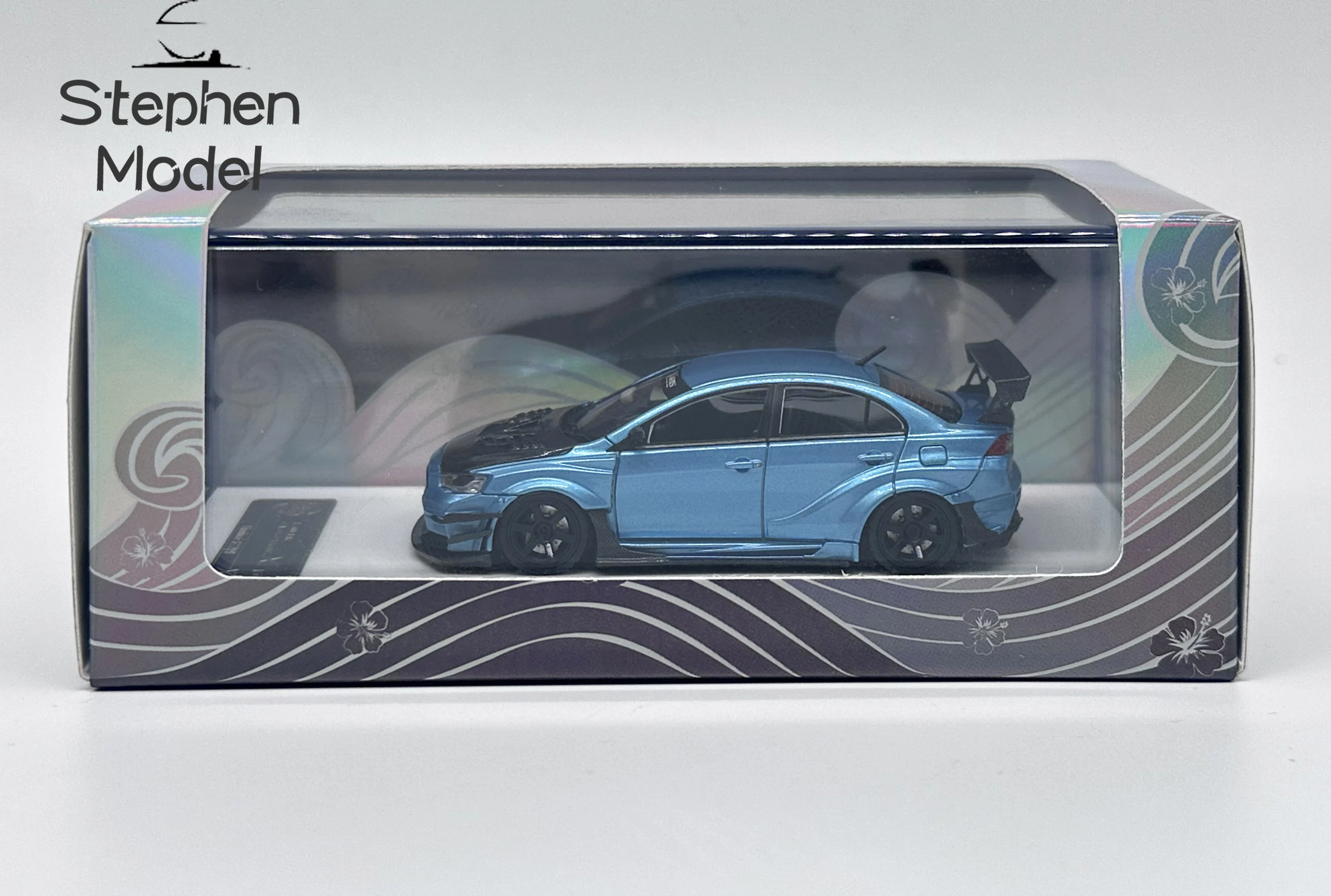 خطأ 404 1:64 Evolution X Varis Voltex Ice Blue Ltd 199 قطعة نموذج سيارة من الراتنج #2