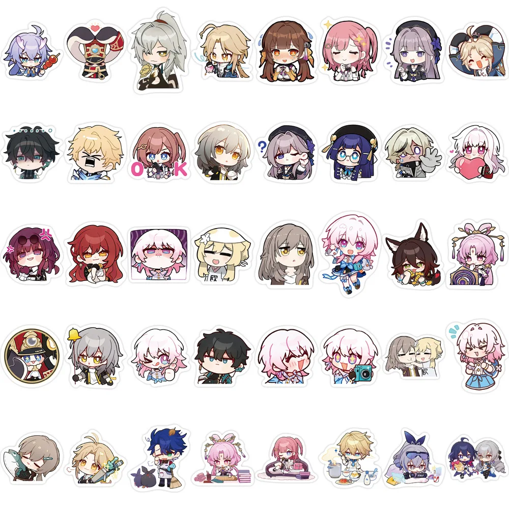 10/80pcs Game Honkai Star Rail Stickers Pack Graffiti Luggage Laptop Skateboard Suitcase Cartoon Anime Stickers Children Decal