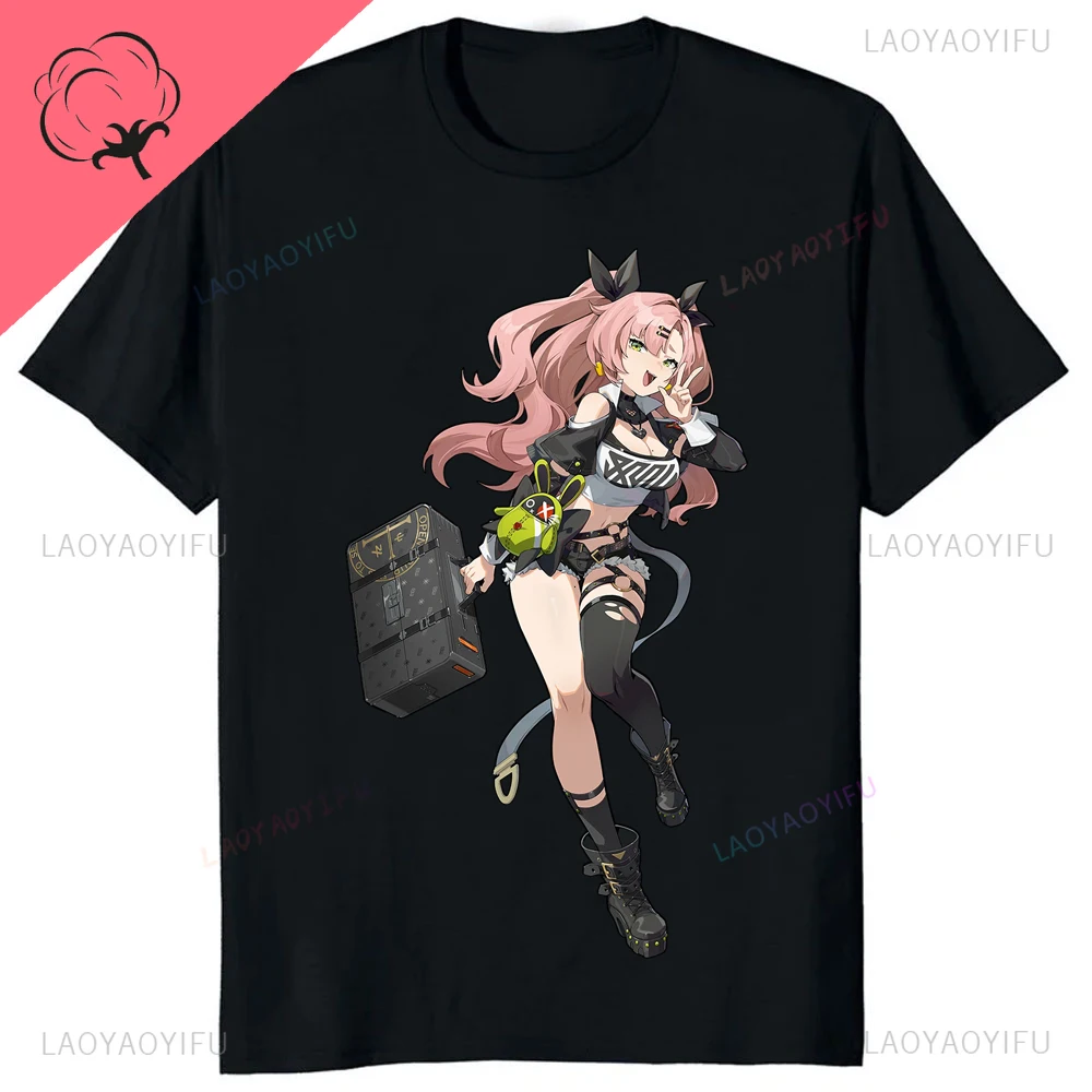 Kawaii Zenless Zone Null T-Shirt ACG ARPG Spiel Fans Cosplay Grafik T Shirt Baumwolle Casual Mode Streetwear Mann Frauen T-shirt – Detail 14