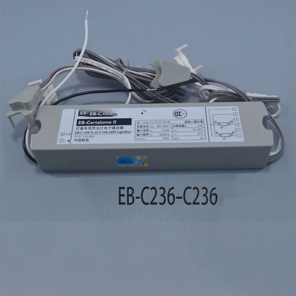 Original EB-C 236 TL-D II 220-240 Lighting Box 2 * 36W FOR Philips T8 Electronic Ballast with Cord Fluorescent Lamp Tube