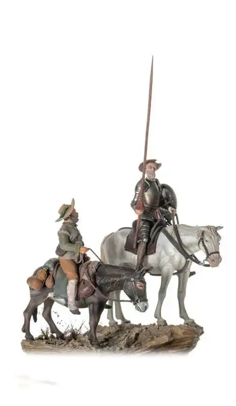 54mm Resin kit  Resin kit guitar and Sancho availablet Collectible Unassembled Sculpture for Hobbyists
