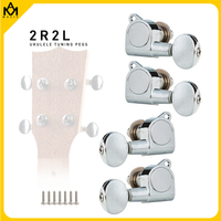 2L2R Ukulele Tuning Pegs Button Strings Tuners 4 String Guitar Machine Heads Ukulele Parts SET Soprano Concert Tenor Ukulele