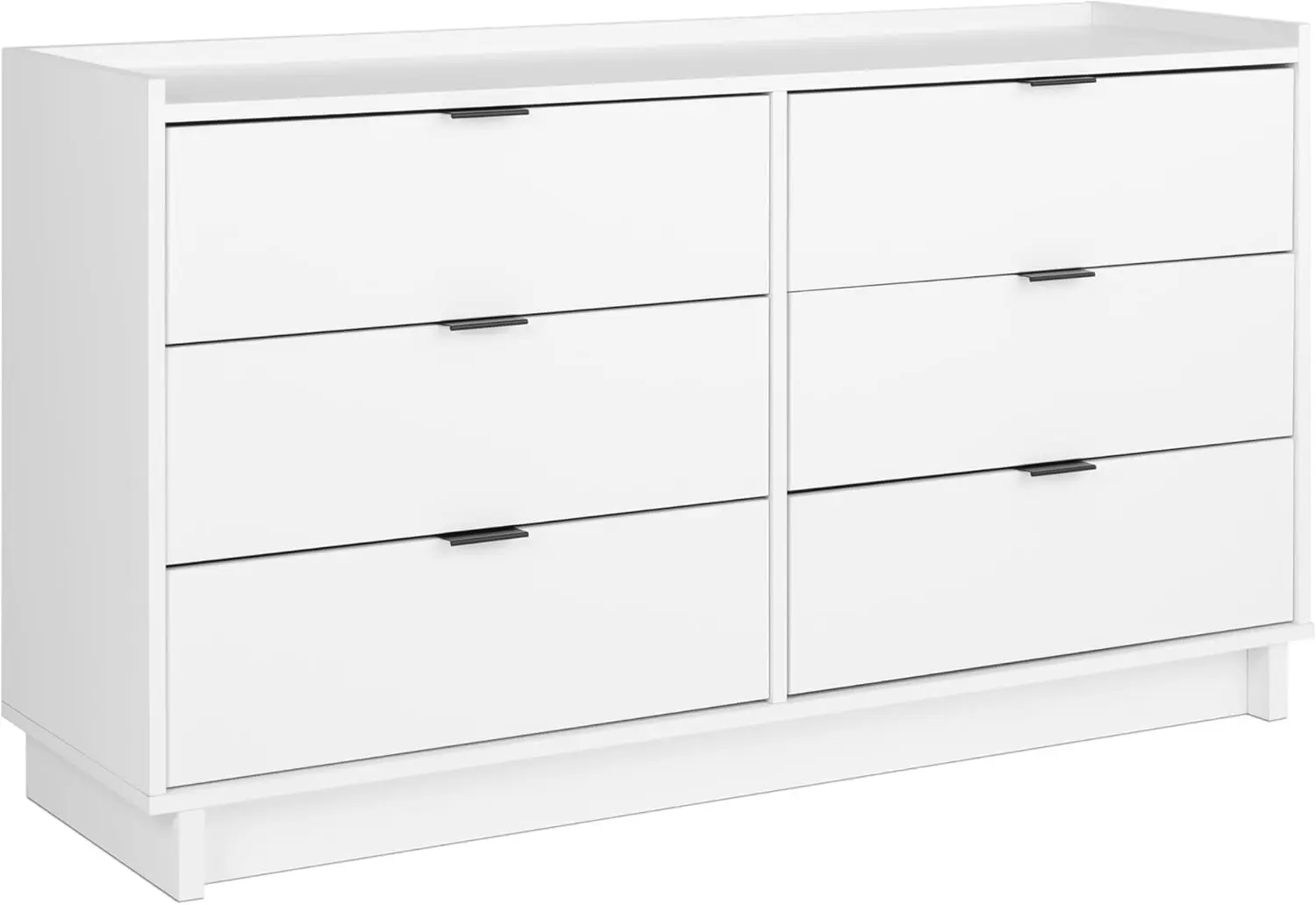 Simply Modern 6-Drawer Double Dresser for Bedroom Chest of Drawers Modern Bedroom Furniture 52.5” wide x 16” deep x 29.5” tall