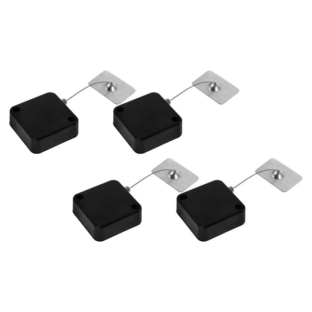 4 قطعة قفل كابل مضاد للسرقة قابل للسحب صندوق أسلاك فولاذية تلسكوبي أوتوماتيكي للتحكم في ألعاب البضائع #2