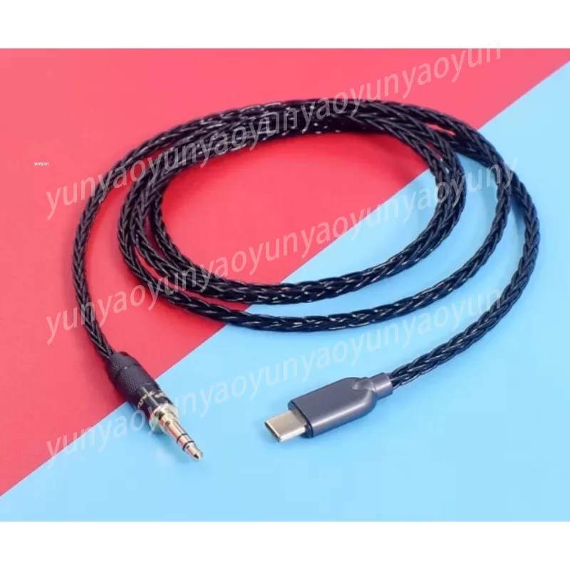 USB Type C to 3.5mm Male to Male Cable, Braided Nylon Audio Cord for Phone Laptop, Sound Upgrade