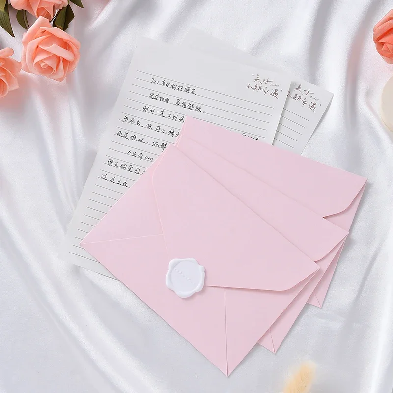 20/50pcs Pink 16x11.3cm Envelopes for Wedding Invitations Small Business High-grade 250g Paper Stationery Supplies Storage Bag