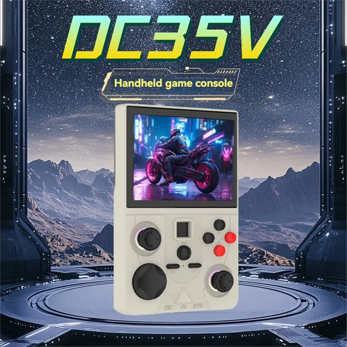 A86G NEW DC35V Open Source Handheld Game Console 64GB 3.5Inch IPS Screen Portable Pocket Video Player Supports 30+ Emulators
