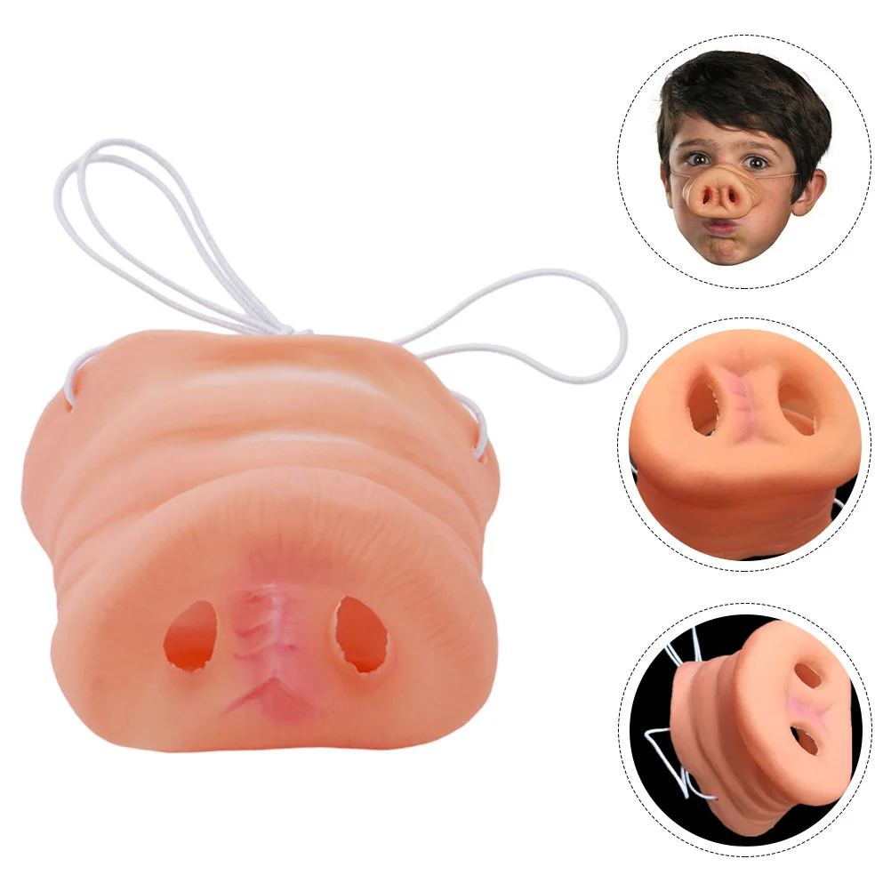 

Halloween Pig Nose Expandable Nostrils Prop Circus Mask Costume Decorative Emulsion Cosplay