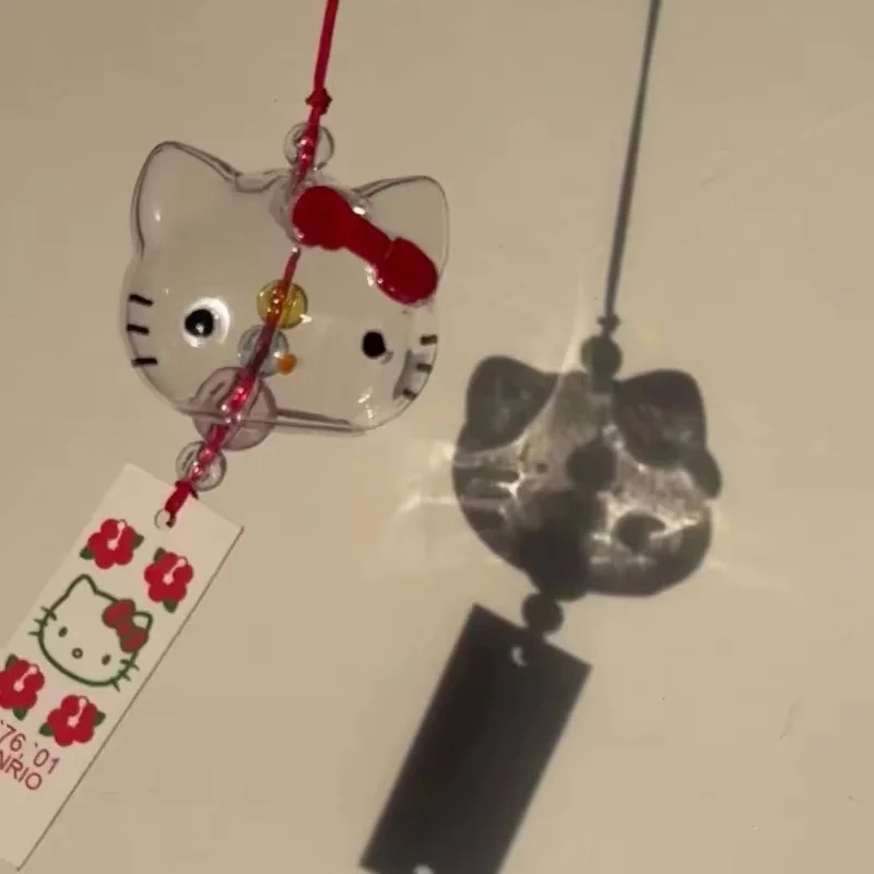 kawaii Hello Kitty cat wind chimes Japanese cute style niche mini car Christmas gift women accessories street vendor products