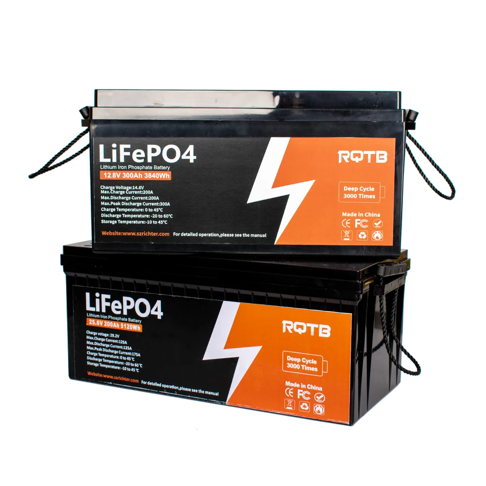 

12V 300Ah Lifepo4 Lithium Battery Pack for Rv Marine Boat Deep Cycle Rechargeable Energy Storage Battery