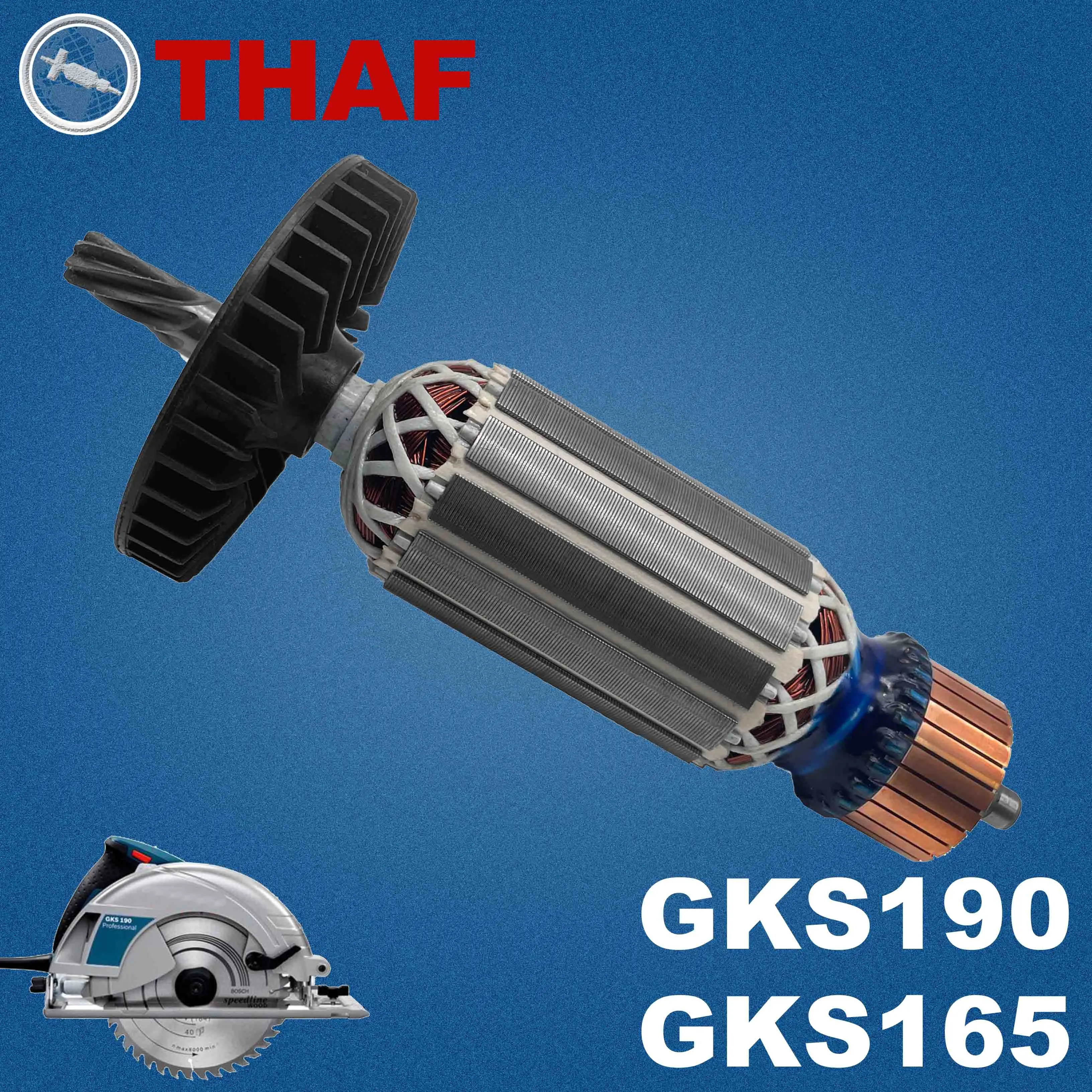 AC 220V 240V GKS190 GKS165 Armadura Rotor para BOSCH Serra Circular Manual Peças de reposição Serra circular GKS 190 GKS 165