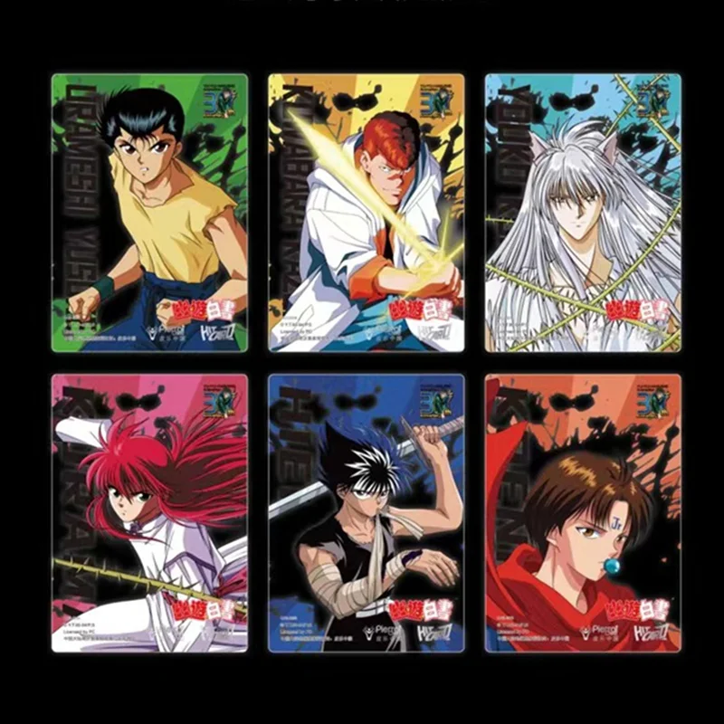 Hitcard asli Anime Yu Yu Hakusho 30th kartu Yuusuke Kurama Kazuma Hiei Koenma karakter koleksi kartu permainan anak hadiah mainan