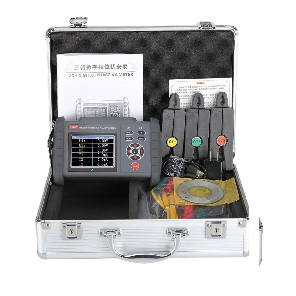 FR2020  Digital Voltammeter Current Power Factor Meter Transformer Wiring Groups Inductive Capacitive Inspection Tester