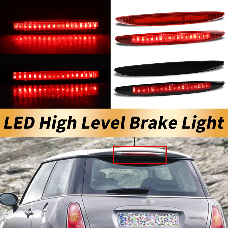 1PC Canbus 12V Red/Black Lens LED Third Rear High Level Brake Stop Light For Mini Cooper R50 R53 2001 2002-2006 Car Accessories