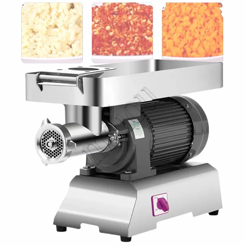 

Meat Grinder Commercial Electric Stainless Steel High Power Table Top Automatic Frozen Chicken Rack With Rib Beef