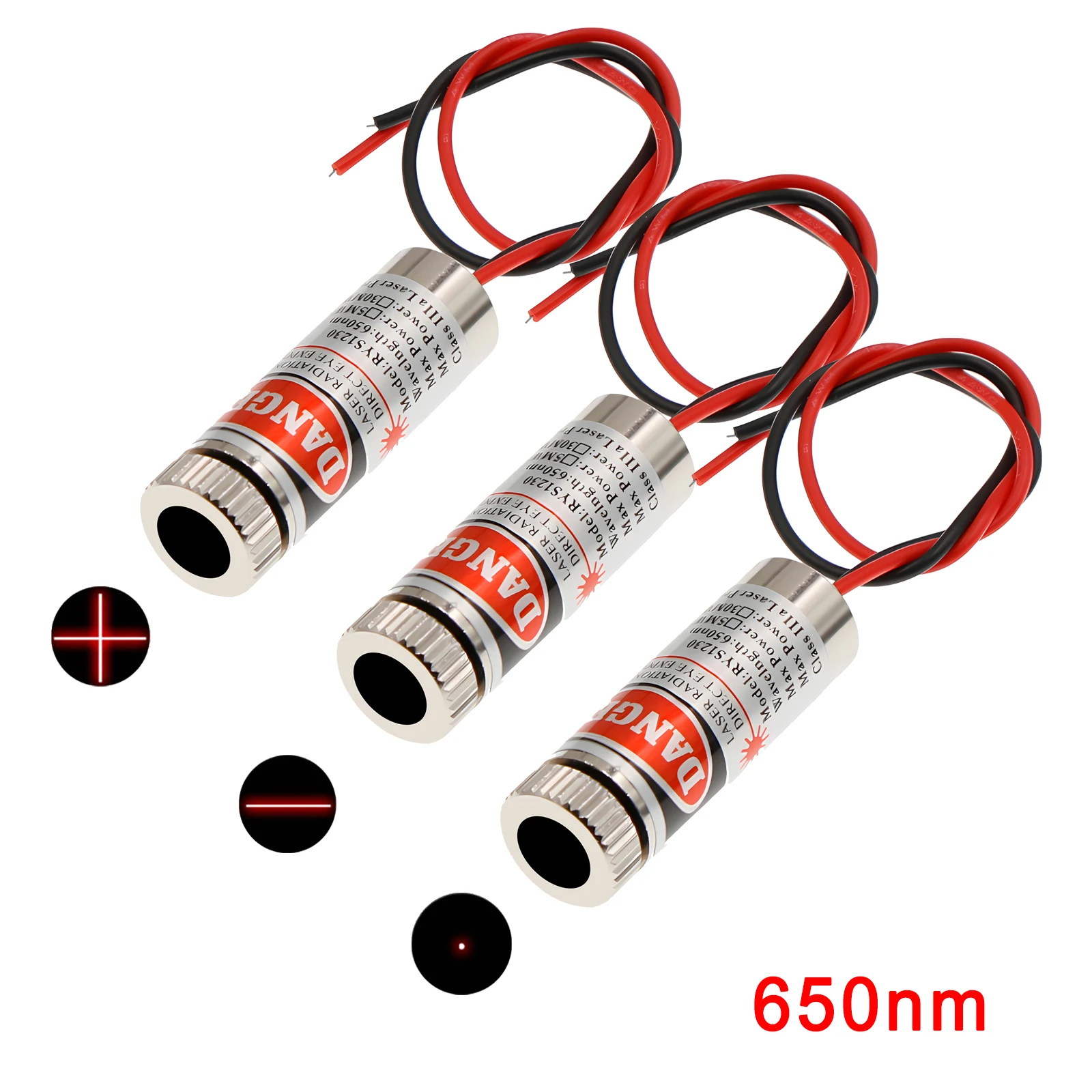 650nm 5mW Laser Point /Line/Cross Red Line Industrial Module 5mw Adjustable Focal Length