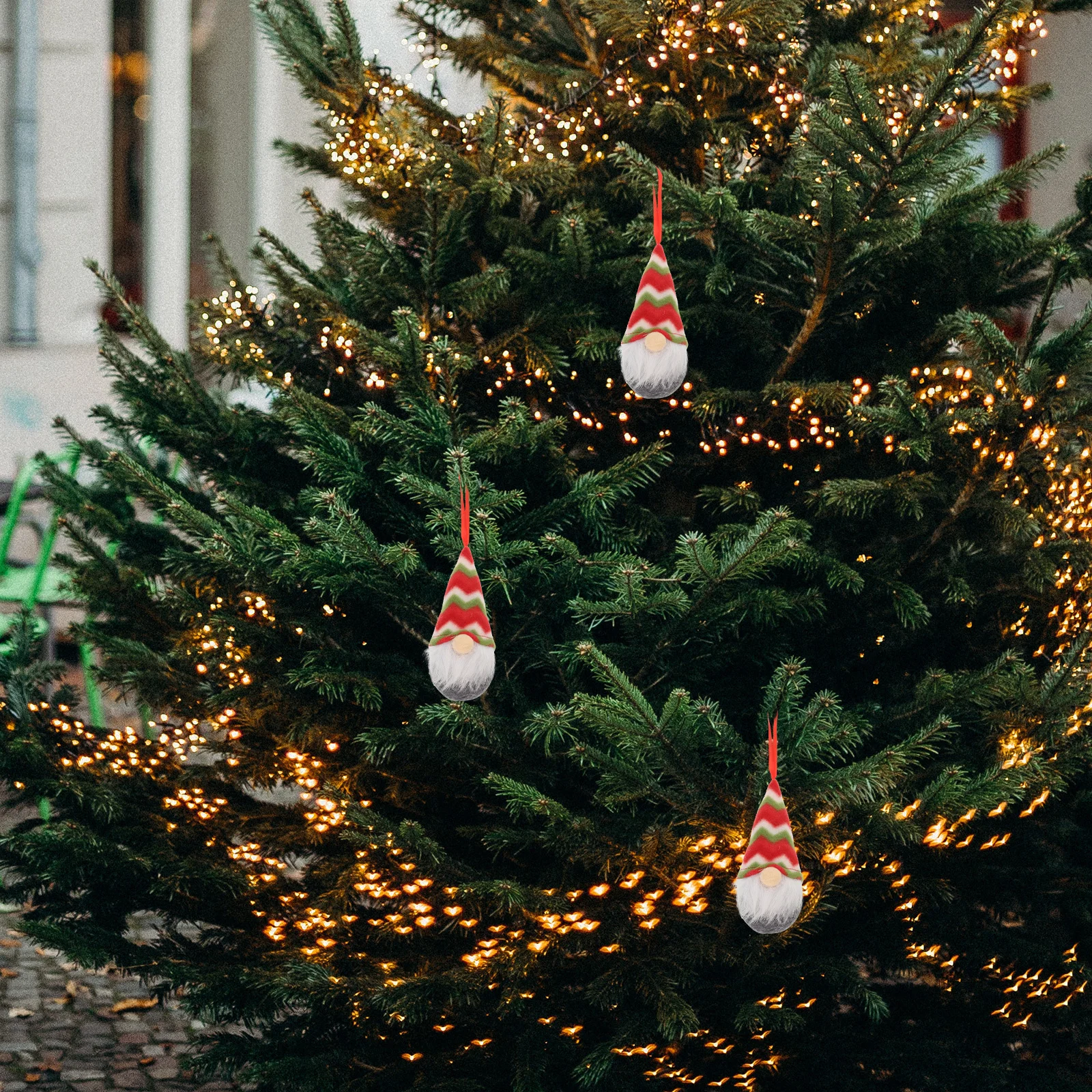 8 قطع من قلادة شجرة عيد الميلاد للعطلات، زينة معلقة على شكل جنوم ساحرة للحفلات الداخلية والخارجية والديكور المنزلي الاحتفالي #3