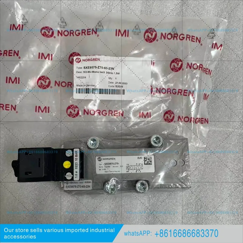 SXE9575-Z70-60-23N, pilot operated solenoid valve, ISO3
