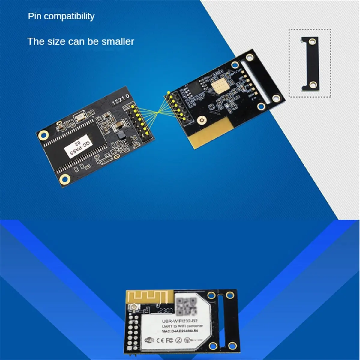 A64I -WIFI232-B2 UART to WiFi/Ethernet Modules Embedded TTL Serial to Wifi Module Support Modbus RTU to Modbus