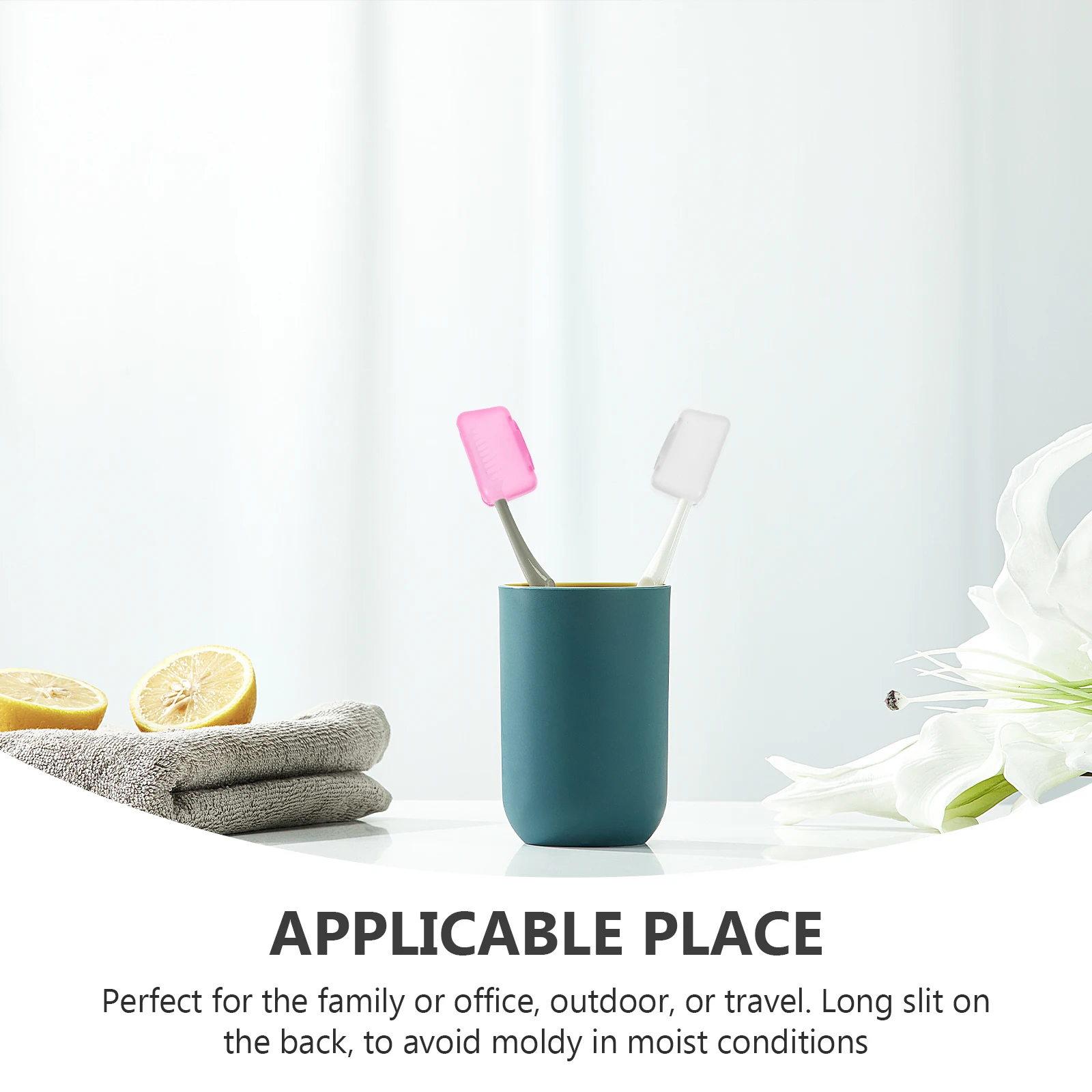 

12pcs Toothbrush Head Cover Portable Protective Cap Dustproof Hygienic Daily Use Travel Oral Cleaning Storage Box