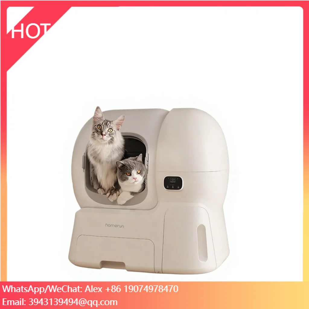

Homan Smart Cat Toilet Automatic Box 106L Extra Large 10kg Sand Refill One-Key Cleaning Splash-Proof Cardboard Round